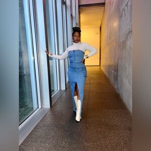 Harley denim maxi dress ON SALE